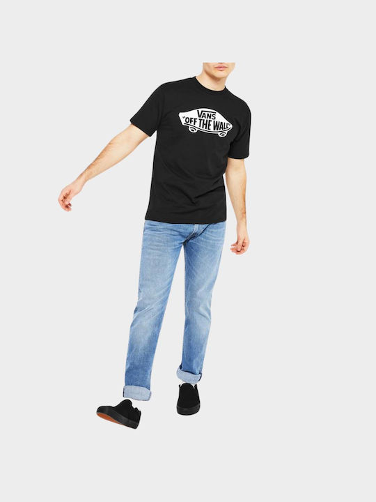 Vans Wall T-shirt Bărbătesc cu Mânecă Scurtă Negru