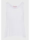 Funky Buddha Women's Athletic Blouse Sleeveless White