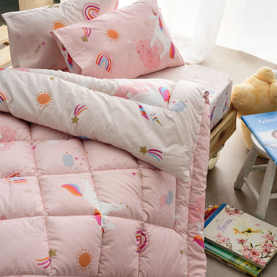 Charalambidis Textiles Σετ Σεντόνια Μονά από Βαμβάκι & Πολυεστέρα Μπεζ 160x260cm 2τμχ