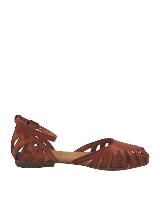 Sandale Casual Damă Flats Fi2902 Tabac Maro De ...