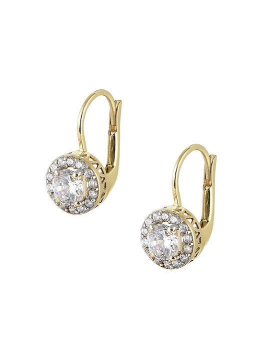 Atofio Kosmima Earrings from Gold 9K with Stones