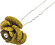 Cloth flower hairpin in 4 colors-gold