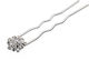 Haarnadel Blume mit Steinen Metallische Blume mit Steinen