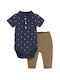 Cool Club Baby Bodysuit Set Short-Sleeved with Pants BLUE