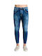 Ανδρικό Παντελόνι Τζιν Cropped με Slim Tapered Εφαρμογή Μπλε