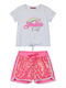 Energiers Kids Set with Shorts Summer 2pcs Bright Coral