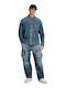 Men's Jeans Pants Cargo with Relaxed Fit Blue