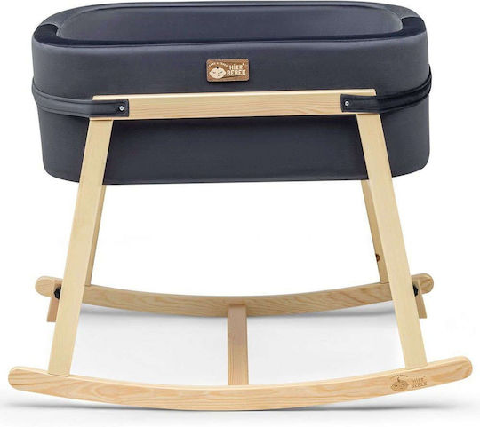 Hanah Home Leagăn cu Saltea Black-Natural