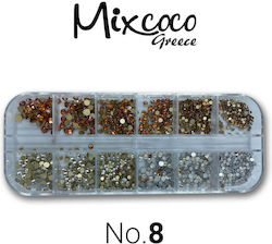 Mixcoco Strass für Nägel in Weiß Farbe