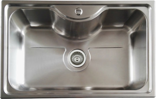 Eco 46047 Ένθετος Inox Μ80xΠ50cm Ασημί