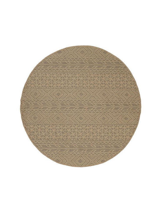 Newplan Sahara 034a Teppich Rund Sommer aus Jute Beige