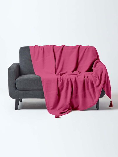 Sunshine Sunshine Zweisitzer-Sofa Überwurf Jacquard Fuchsie