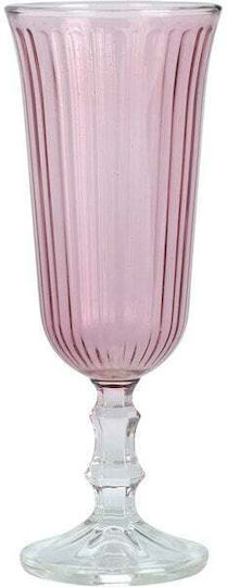 Koopman Glass Champagne made of Glass in Pink Color Goblet 120ml