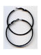 Earrings Metallic black hoops 4,5cm