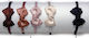 Fabric triple bow in 4 earthy colors and in bla...