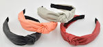 Leatherette fabric crown with knot in 4 colors-somon