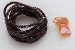 Hair Scrunchies Brown 10pcs