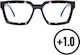 Pervedere Reading Glasses +1.00 in Black Color W01004-001-1