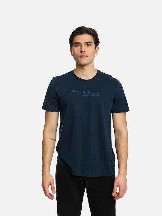 Paco & Co Ανδρικό T-shirt Κοντομάνικο Navy