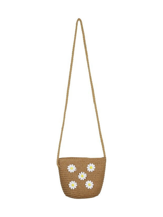 Strohsack mit Blumen für Kinder Braun