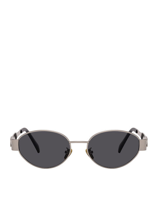 Pervedere Unisex Sunglasses with Gold Metallic Frame and Black Lens 4235-02