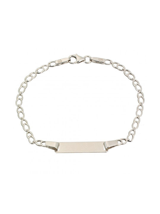 Atofio Kosmima Kids Bracelet ID from White Gold 9K