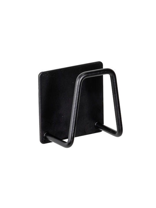 Wenko Single Wall-Mounted Bathroom Hook Black