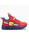 Bull Boys Kids Sneakers Anatomic with Scratch & Lights Red