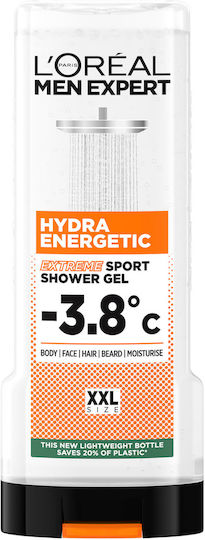 Gel de duș sport L'oreal Paris Men Expert Hydra Energetic pentru prospețime imediată 400ml.