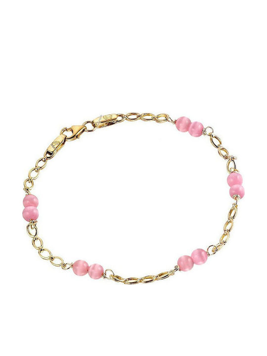 Atofio Kosmima Kids Bracelet from Gold 9K with Stones