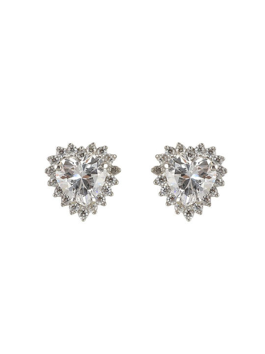 White Gold Earrings Rosette Eaxr33935s 14 Carat Earrings