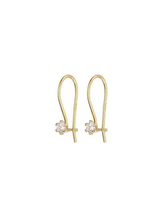 Gold Dangle Earrings Skx455 14 Karat