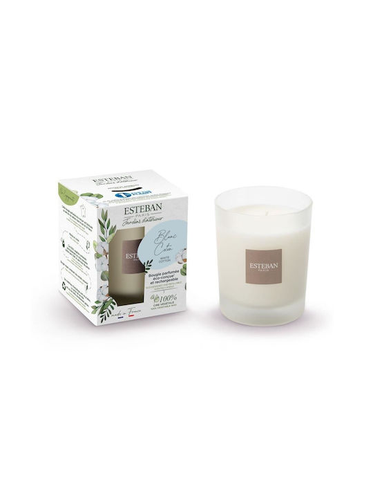 White Cotton Scented Candle - Esteban Paris