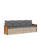 Canapea Cu Patru Locuri De Exterior Din Rattan Cu Perne 55x55x69cm