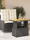 Garden & Outdoor Furniture Sets Dining Room Set 2 Pieces Black with Pillows