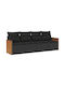 Canapea Cu Patru Locuri De Exterior Din Rattan Cu Perne 55x55x69cm