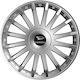 Carro Car Hubcap Set with Daihatsu Emblem 14" 4pcs Silver /Silver