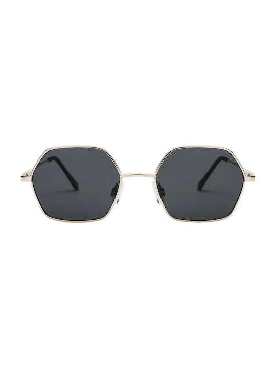 Sunglasses with Gold Metal Frame and Gray Polarized Lens 05-6131-01