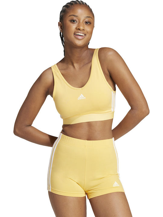 adidas Essentials 3-stripes Μπλούζα Κίτρινη