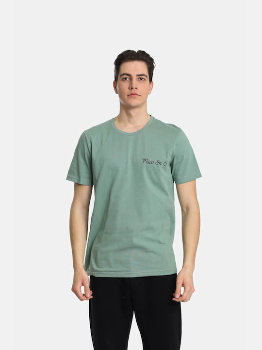 Paco & Co T-shirt Bărbătesc cu Mânecă Scurtă Verde