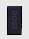 Hugo Boss Solid Blue Beach Towel 80x160cm