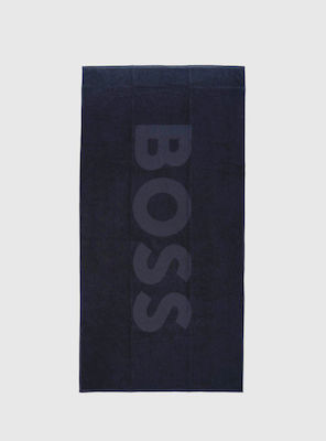 Hugo Boss Solid Beach Towel Blue 80x160cm.