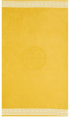 Aquablue Μαίανδρο Beach Towel Yellow 86x160cm.