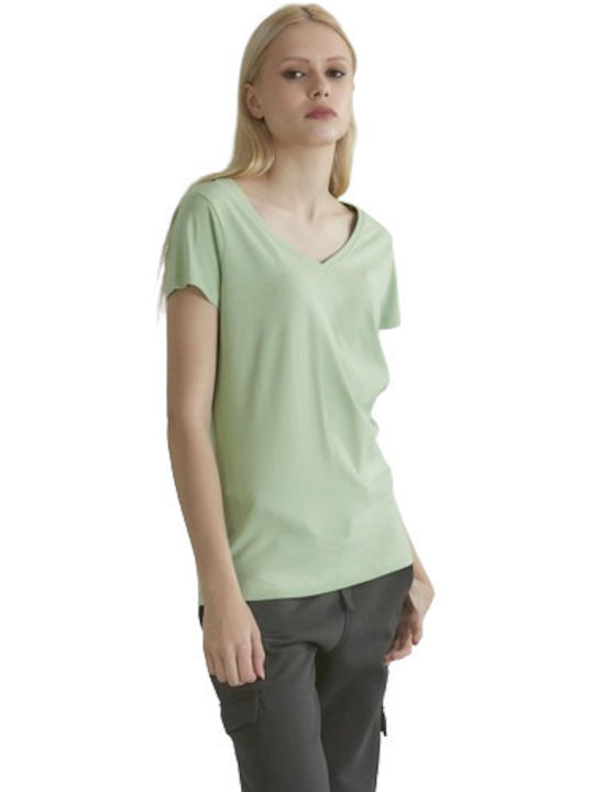 Admiral Seker Women's T-shirt with V Neckline V...