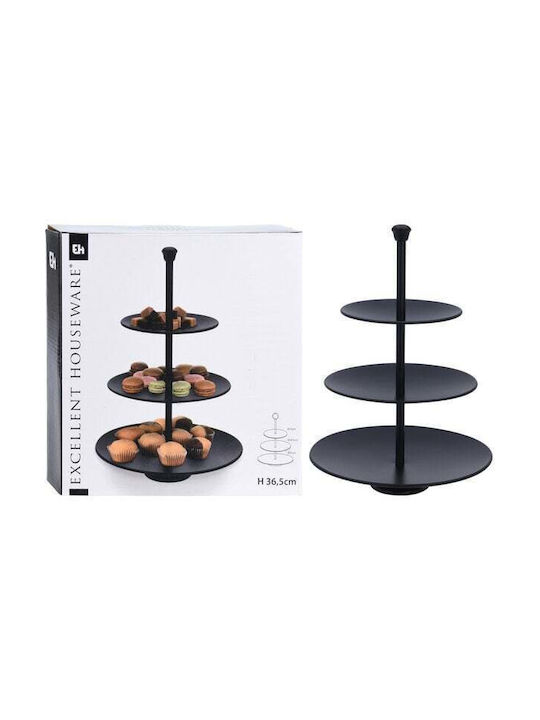 Koopman Metallic Dessert Tower Stand Black