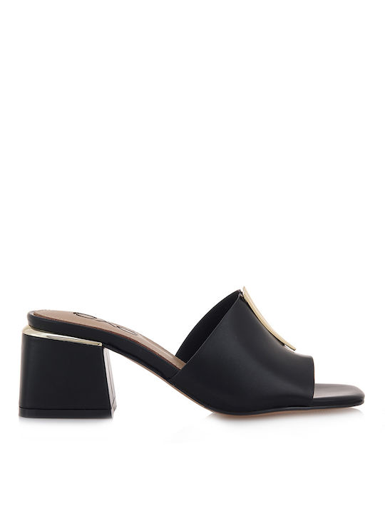 Exe Heel Mules Black