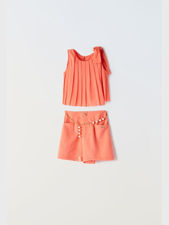 Evita Kinder Set mit Shorts Sommer 3Stück Coral