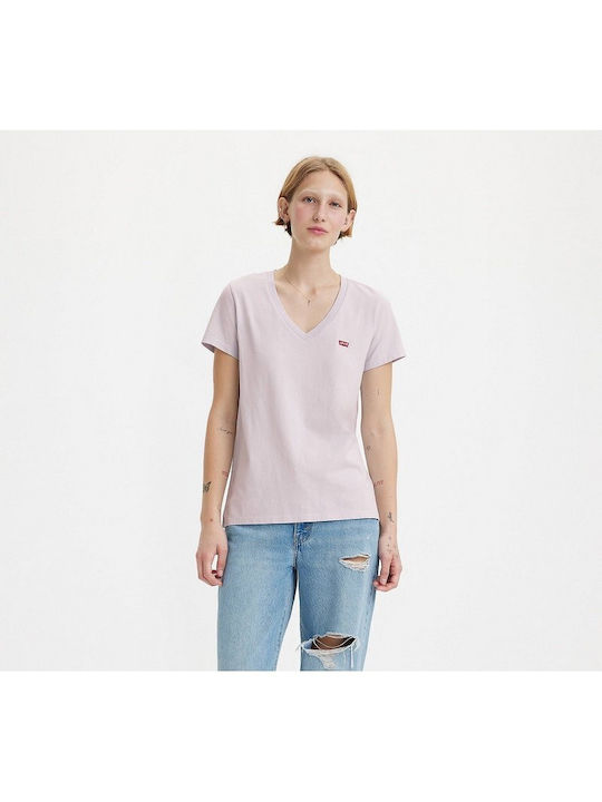 Levi's Γυναικεία Καλοκαιρινή Μπλούζα Βαμβακερή Ροζ