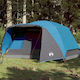 vidaXL Camping Tent Blue for 6 People 412x370x190cm