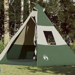vidaXL Campingzelt Grün für 7 Personen 350x350x280cm.